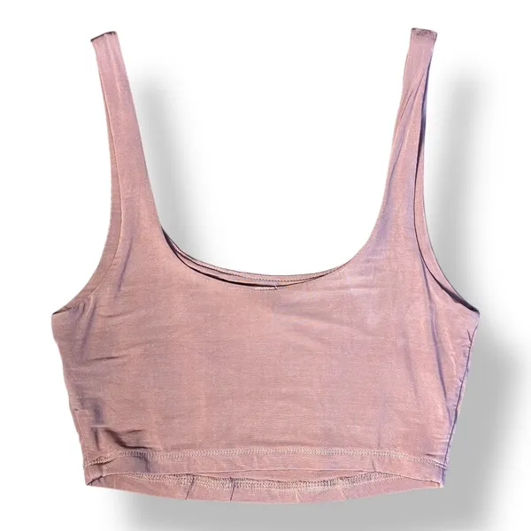 Free People Be Cool Brami Cropped Tank Top Size XS in Pink‎ Clay - Image 4