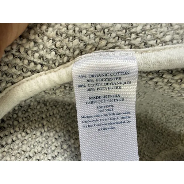Faherty Womens Organic Cotton Knit Blazer Grey Marled Unstructured Jacket‎ XL - Image 4