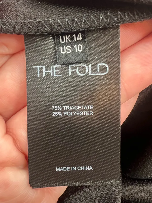 The‎ Fold London Clever Crepe Adelaide Wide Leg Trousers Black US 10 - Image 7