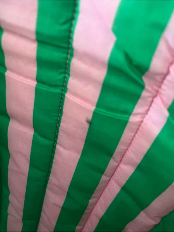 Baggu Puffy Laptop Sleeve Pouch Awning Stripe Pink Green 14” - Image 6