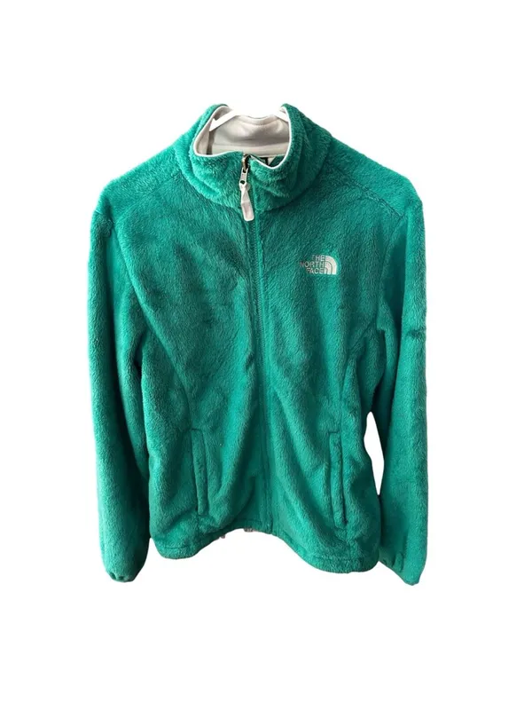 The North Face Women's Fleece Osito Jacket Green - Image 4