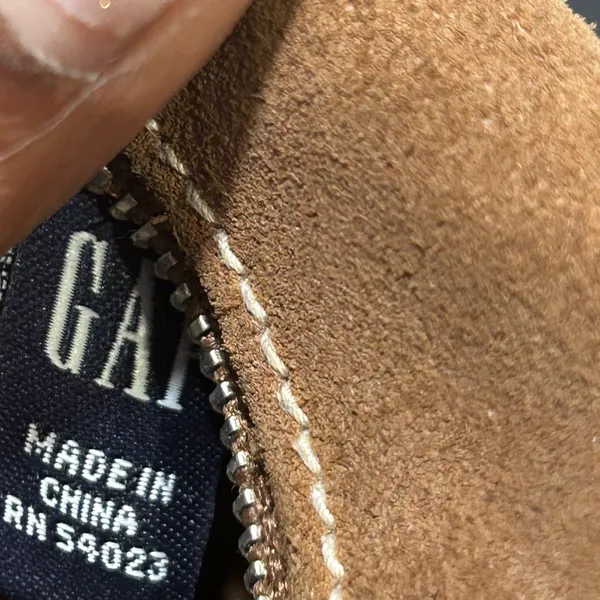 GAP Brown Suede Clutch with Wristlet - Image 9