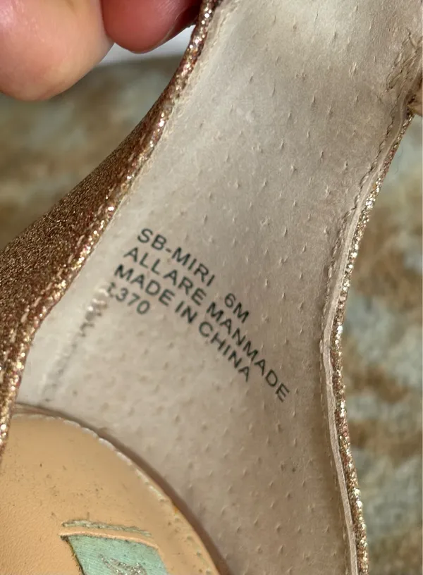 Betsey Johnson Champagne Gold Heels - Image 6