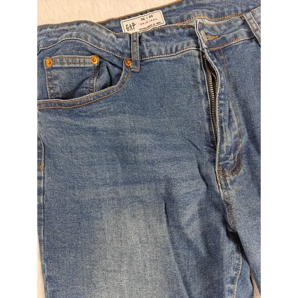 Mens Gap Original Straight Jeans Blue 36x32 - Image 2
