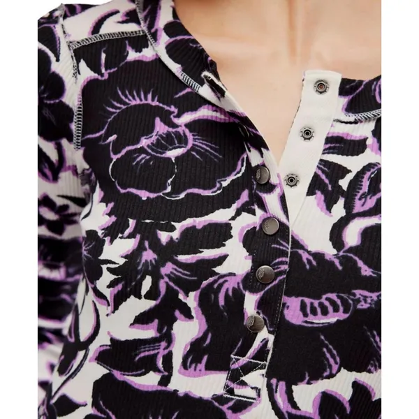 Free People Movement Rally Printed Layer Size Small Garden Floral Lilac - Image 4