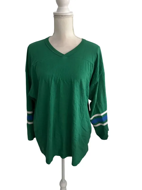 DAYDREAMER Green Blue Raglan Long sleeve Top Size S/M - Image 3