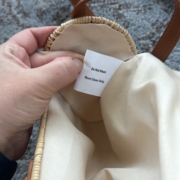 Express Shiraleah Bali Rattan Crossbody Bag Tan - Image 8