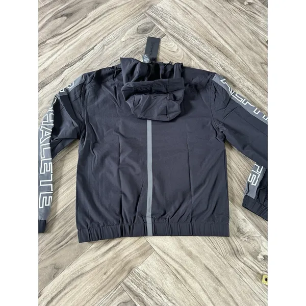 ALPHALETE Women’s EXP Tech Windbreaker- Black Matter, Size Small - Image 8