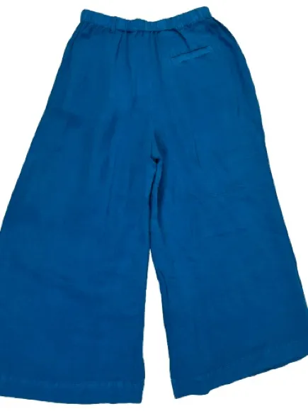 Young Fabulous and Broke Wide Leg Linen Blend Pants in Teal Blue - Image 6
