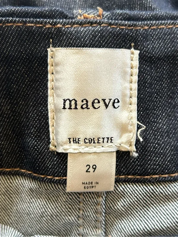 Maeve Colette High-Rise Wide-Leg Cropped Jeans Dark Denim Size 29 - Image 15