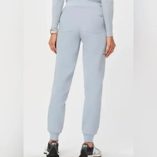 Figs Zamora High Waisted Dusty Blue Joggers Scrub Pants Womens XXL Tall Nurse - Image 11