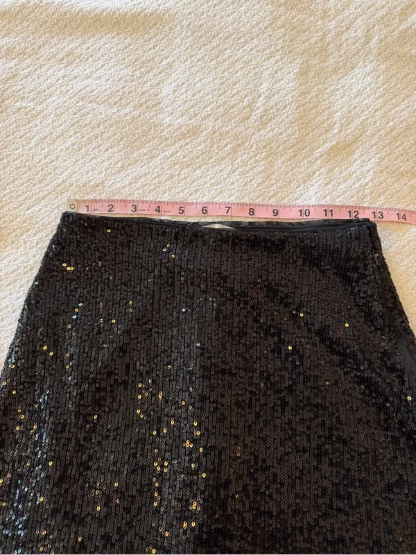 Abercrombie & Fitch Scarlett Sequin Mini Skort Black NWT XS - Image 3