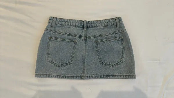 Edikted Mini Denim Skirt - Image 2