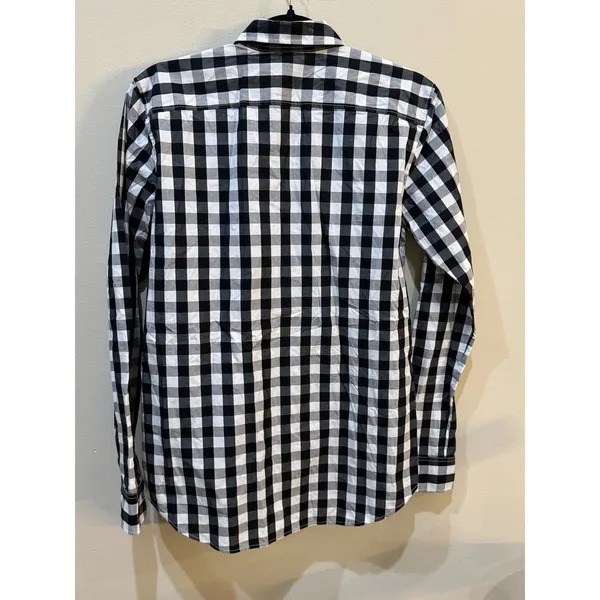 Lauren Ralph Lauren Women's Black and White Gingham Button-Down Shirt Size XS - Image 3