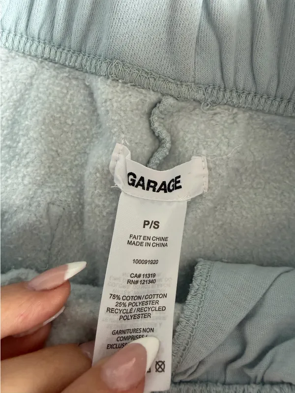 light blue wide leg garage sweatpants - Image 3