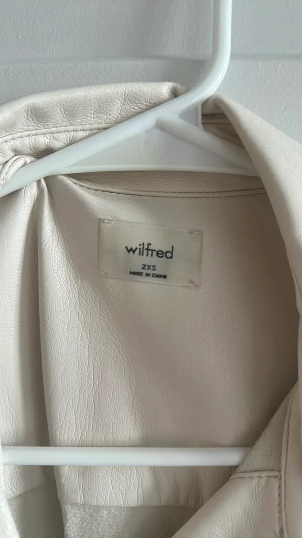 Wilfred Cream Pleather Tie Dress - Image 2