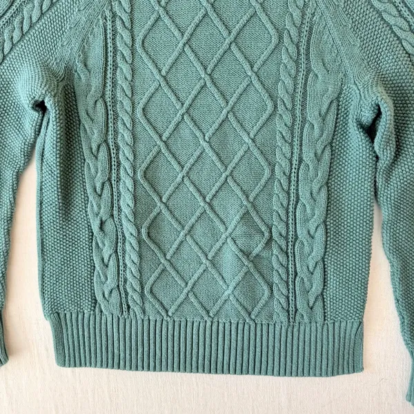 Gap Cable Knit Pullover Sweater Women XS Bistro Green - Image 12