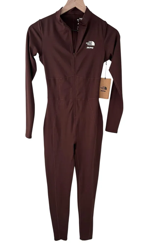 The Northface x Skims Refina Bodysuit in Cocoa Size Small NWT Authentic - Image 2