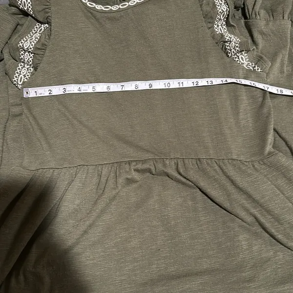 THML size small Flutter Sleeve Olive Dress - Image 10