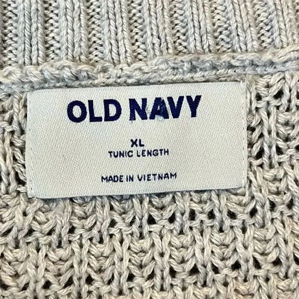 Old Navy Stitchy Pink Stripe Sweater Tunic XL - Image 7