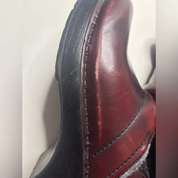 DANSKO PROFESSIONAL Burgundy Clogs Womens EU 40 US 9.5/10 Leather Comfort Shoes - Image 7