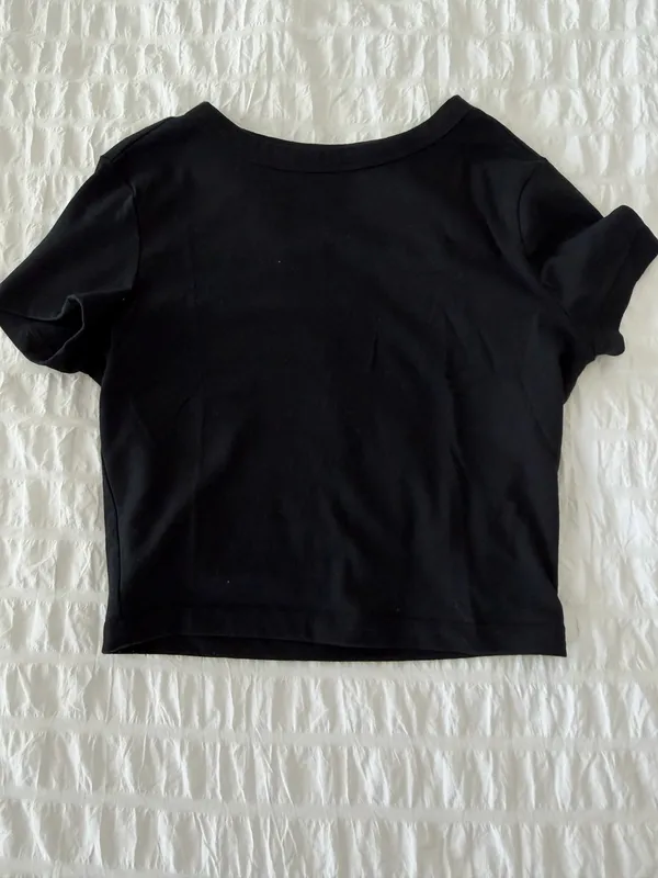 Target Black Cropped Tee - Image 2