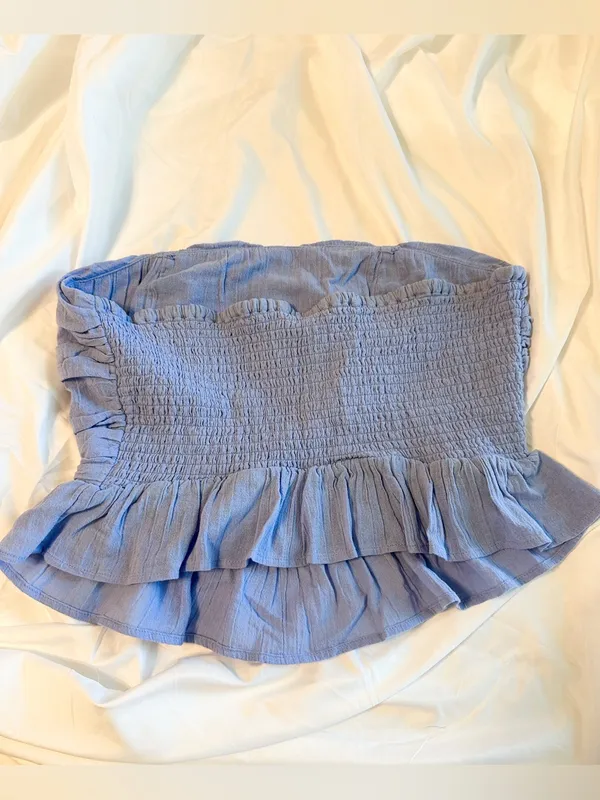 NWT- FREE PEOPLE Fun in the Sun Top in Misty Dawn- Medium - Image 3
