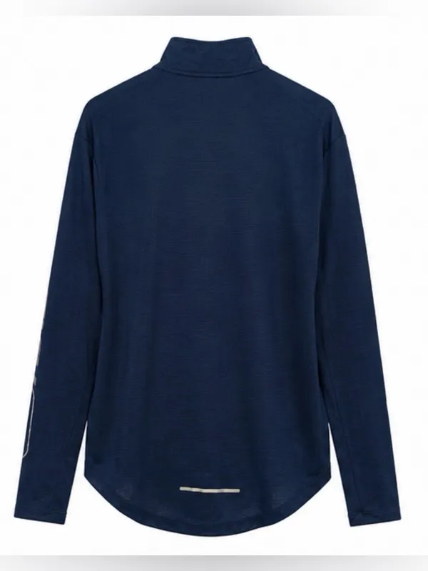 Nike Running Dri-FIT Navy Blue Reflective Quarter Zip Pullover Size Large - Image 3