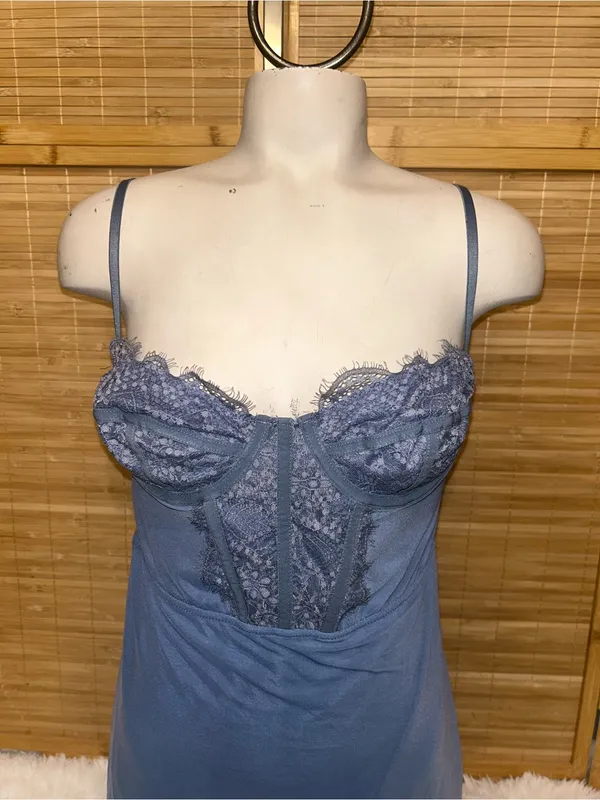 Urban Outfitters blue corset mini dress featuring a bustier-style top woman’s M - Image 2