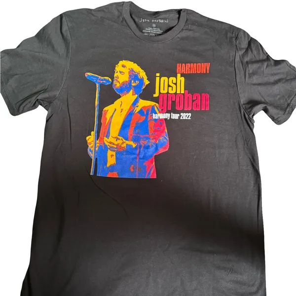 🎤🖤 Josh Groban Harmony Tour 2022 T-Shirt 👕 Black Size M – Concert Merch ✨🔥 - Image 4