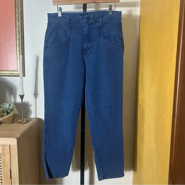 MOTHER The Breaker Crop‎ Jeans Eclipse Wash Blue Denim Size 28 (US 6) - Image 2