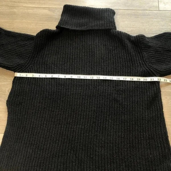 For The Republic Black Chunky Knit Turtleneck Long Sleeve Sweater Womens Size S - Image 5