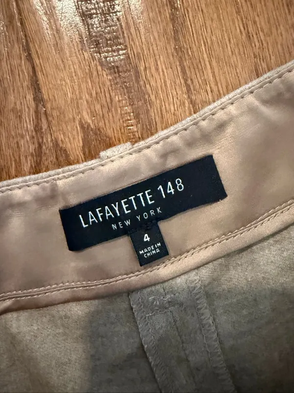Lafayette 148 New York NWT taupe melange pleat crop pant 4 - Image 4