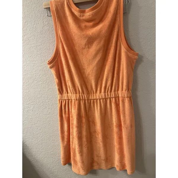 Beyond Yoga OUT OF TOWN Dress Terry Sleeveless Mini WOMEN M ORANGE DREAM‎ - Image 2