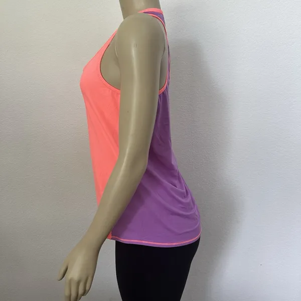 Athleta Neon Colorblock Racerback Tank Top Sz Medium Gym Yoga Athleisure Pilates - Image 5