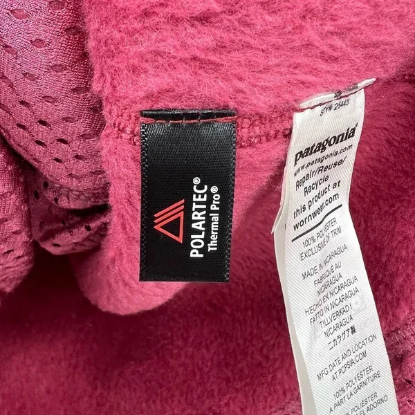 PATAGONIA Synchilla Retool Snap-T Pullover magenta / pink pockets size medium - Image 4