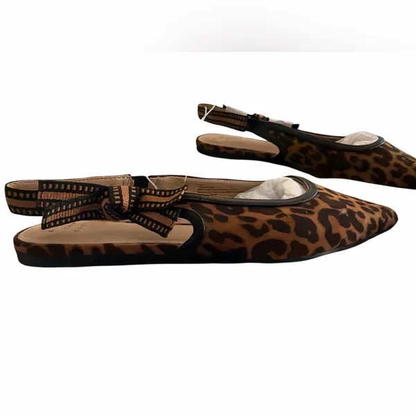 Women's London Sling Back Leopard Print Flats - A New Day NWT - Image 2