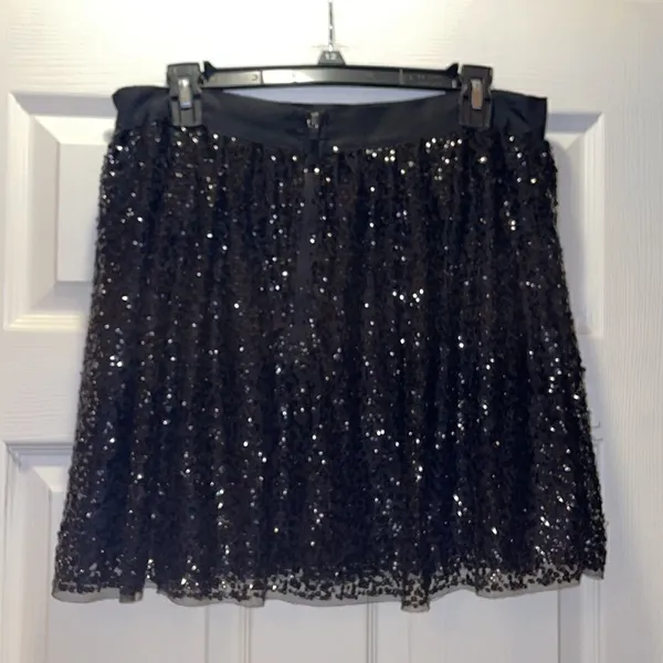 J Crew Starry Night Black Sequin Mini Skirt - Image 4
