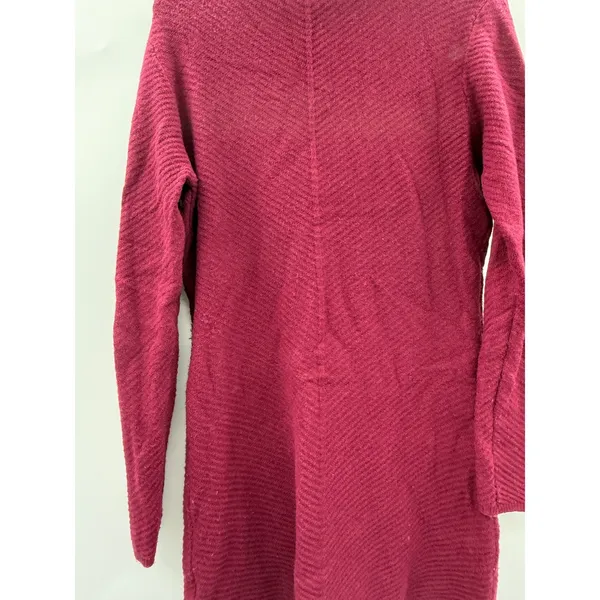 Akira Chicago Sweater Dress Womens M/L Burgundy‎ Cowl Neck Ribbed Knit Mini - Image 6