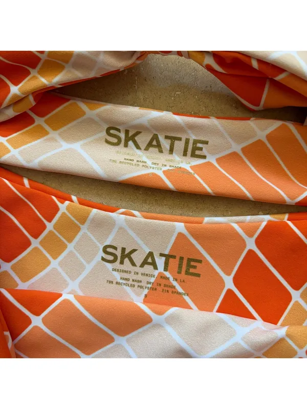 Skatie San Clemente Bikini Set Penny Top Monroe Bottoms Women's Size Small - Image 3