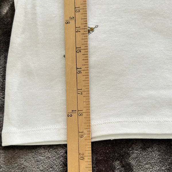 White T-Shirt with Martini Glass Print - Image 7