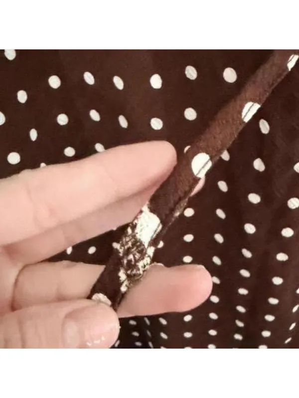 Princess Polly Nellie Polka Dot Minidress in Brown Polka - Image 4