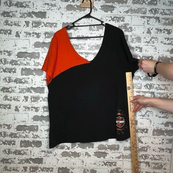 Harley Davidson | women off the shoulder vneck top - Image 7