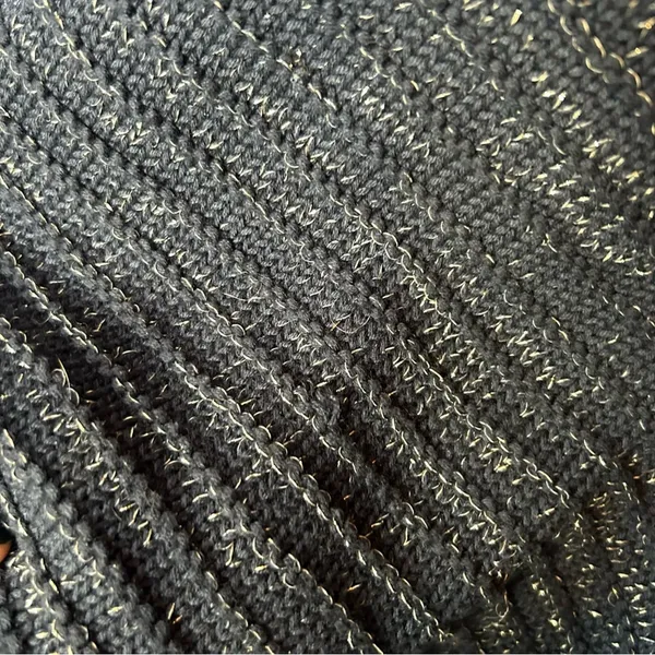 Soft Surroundings Black & Gold Knit Sleeveless‎ Sweater Dress Size Medium - Image 5