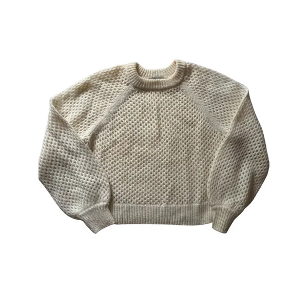 Joie Cream Alpaca Wool Blend Textured Sweater XS - Image 7