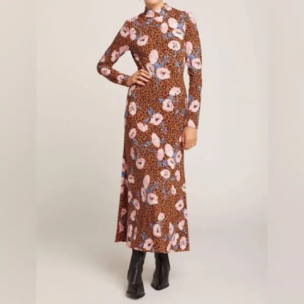 Free People Retro Romance Mixed Print Long Sleeve Dress - Image 3