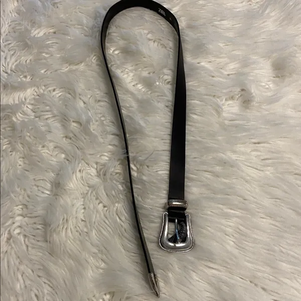 ZARA Women’s Black Belt size 32” length 46”condition very good see all photos - Image 7