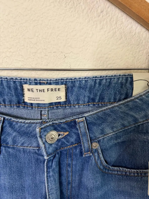 NWT We The Free CRVY Graceland Low Rise Straight Jeans Country‎ Blue Size 25 - Image 5