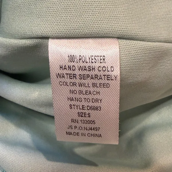Entro- NWT Aquamarine Teal Pleated Lace Detail Mini Dress Lined- Size Small - Image 8
