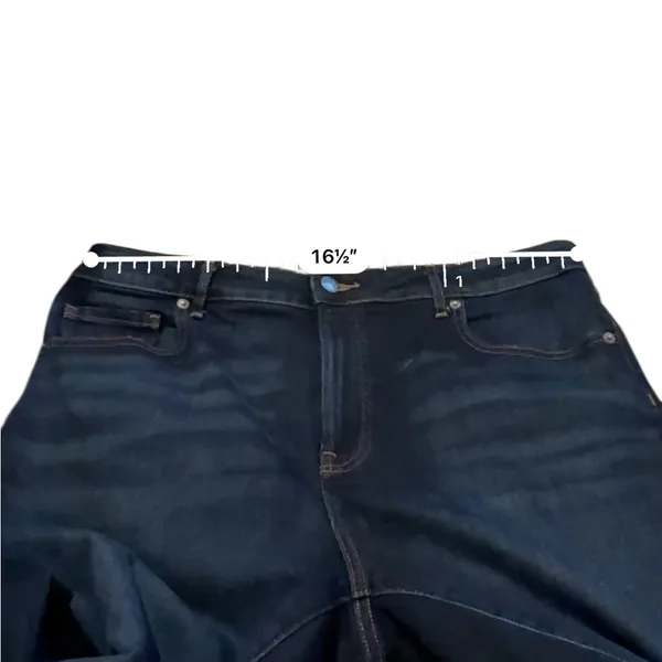 Everlane The Curvy High Rise Dark‎ Wash Cropped Skinny Jeans Sz 33 - Image 9